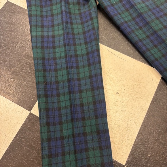 Vintage USA Pendleton Petite Black Watch Tartan Wool Blazer Pants Suit Set 26" - Picture 13 of 16